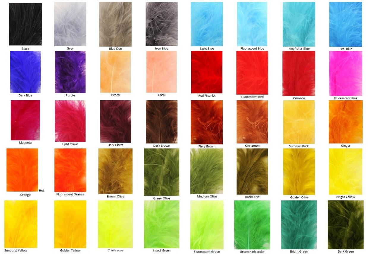 Veniard Dyes Farbauswahl zum Färben von Federn und anderem Fliegenbindematerial