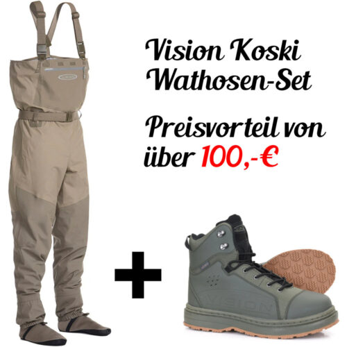 Vision Koski Wathosen-Set mit Koski 2.0 Gummi-Watschuhen