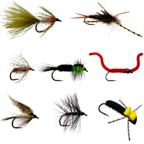 Natürliches Fliegenset für den Forellensee