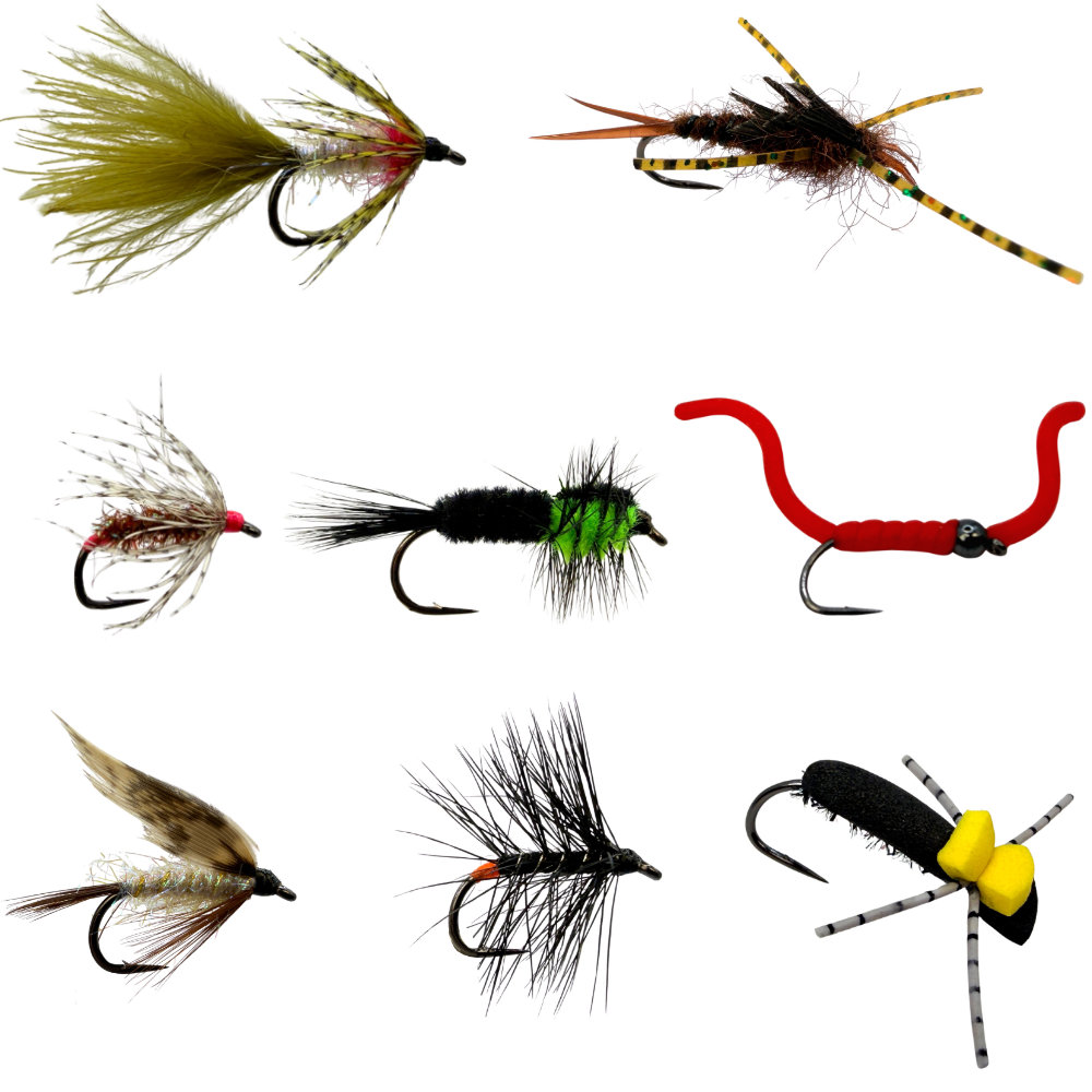 Natürliches Fliegenset für den Forellensee