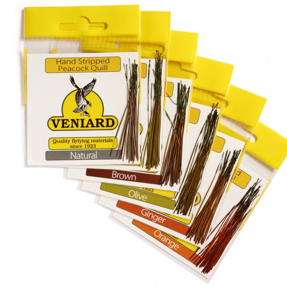Veniard Hand Stripped Peacock Quill